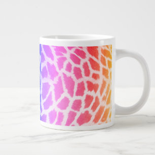 Giraffe Huidtextuur Rainbow Kleurenpatroon Extra Grote Beker