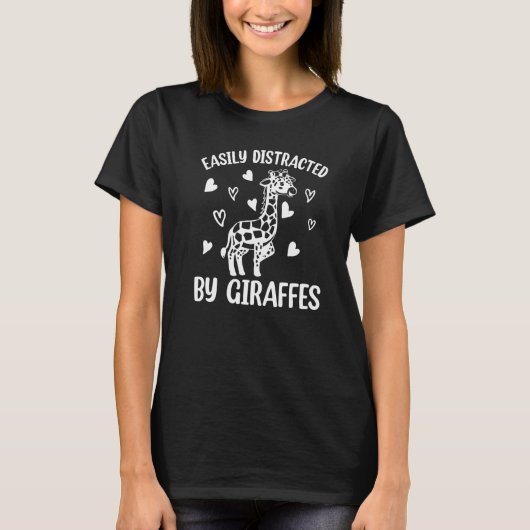 Giraffe  I Easily Distracted By Giraffes I Cute Gi T-shirt (Voorkant)