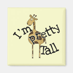 Giraffe Ik ben Tall T-shirts en cadeautjes Magneet