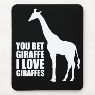Giraffe ik hou van de Muismat van Giraffes