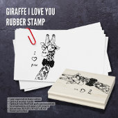 Giraffe Ik Hou Van Jou Stempel