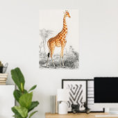 Giraffe Illustratie  Art Print (Thuiskantoor)