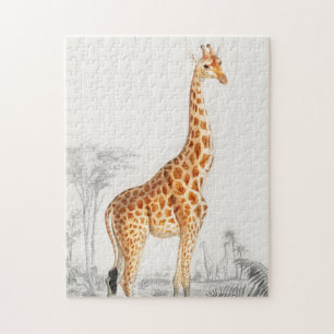 Giraffe Illustratie  Art Print Legpuzzel