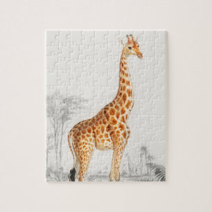 Giraffe Illustratie  Art Print Legpuzzel