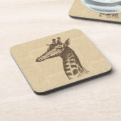  Giraffe Illustratie Bier Onderzetter (Linkerzijde)