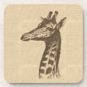  Giraffe Illustratie Bier Onderzetter (Voorkant)