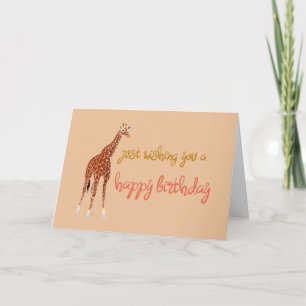 Giraffe Illustratie verjaardag Kaart