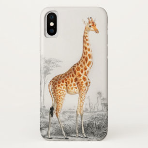 Giraffe Illustratie Vintage Kunstprint iPhone X Hoesje