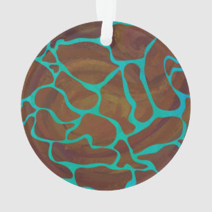Giraffe Impression Brown et Turquoise