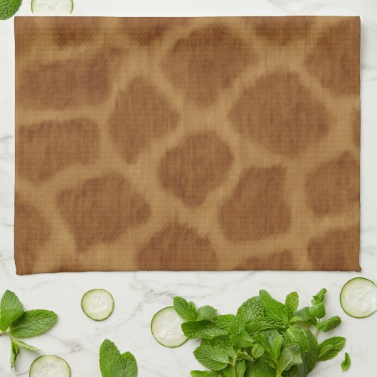 Giraffe Imprimé serviette de cuisine (Plié)