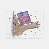 Giraffe Imprimer Bébé Couverture en polaire (Devant (Horizontal))