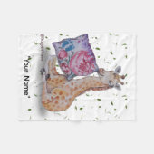 Giraffe Imprimer Bébé Couverture en polaire (Devant (Horizontal))
