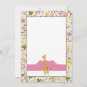 Giraffe Imprimer en Invitation rose (Dos)