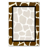 Giraffe Imprimer noir Numéro de table Nappe (Dos)