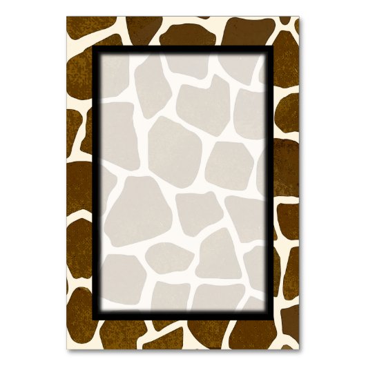 Giraffe Imprimer noir Numéro de table Nappe (Par défaut)