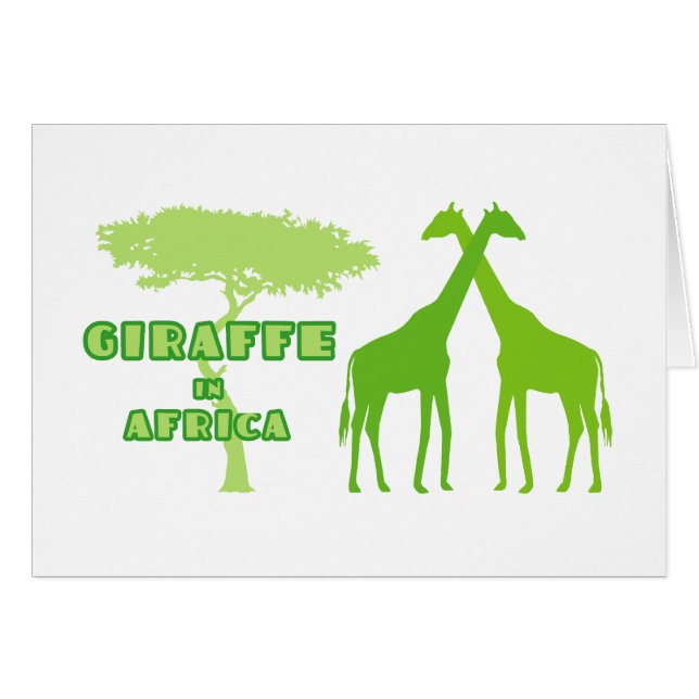 Giraffe in Afrika (Groen) (Voorkant Horizontaal)