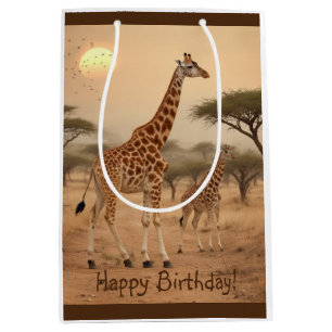 Giraffe in Afrika Medium Cadeauzakje