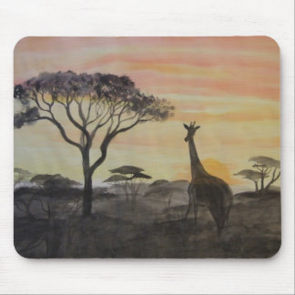 Giraffe in de Afrikaanse Sunset Muismat