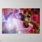Giraffe...in de ruimte?! Poster (Voorkant)