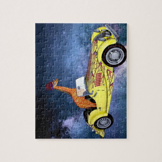 Giraffe in de ruimte Puzzel (Verticaal)