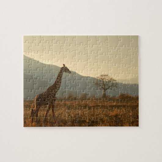 Giraffe in de Savannah Legpuzzel (Horizontaal)