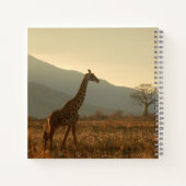 Giraffe in de Savannah Notitieboek (Achterkant)