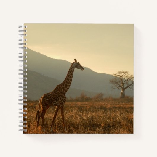 Giraffe in de Savannah Notitieboek (Voorkant)