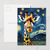 Giraffe in de Sterrennacht Briefkaart (Voorkant / Achterkant)