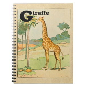 Giraffe in de woestijn notitieboek