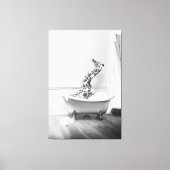 Giraffe in een Poster in bad Canvas Afdruk (Voorkant)