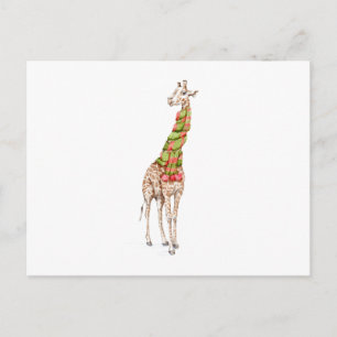 Giraffe in een Scarf Briefkaart