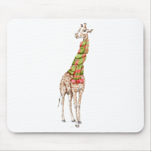 Giraffe in een Scarf Muismat