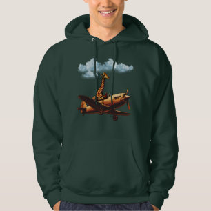 Giraffe in een vliegtuig hoodie