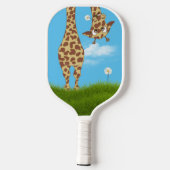 Giraffe in Grass met Daises Pickleball Paddle (Achterkant)