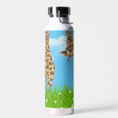 Giraffe in Grass Waterfles (Links)