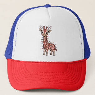 Giraffe in Kerstlichtjes Gewikkeld Dierenliefhebbe Trucker Pet