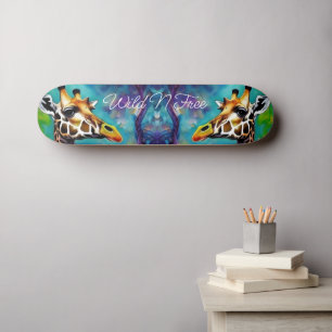 Giraffe in kleur skateboard