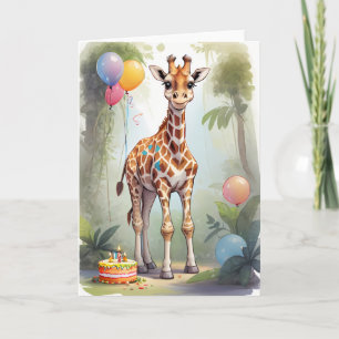 Giraffe in Oerwoud vieren   KAART