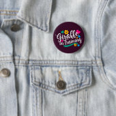 "Giraffe in opleiding" V2 Ronde Button 5,7 Cm (In situ)