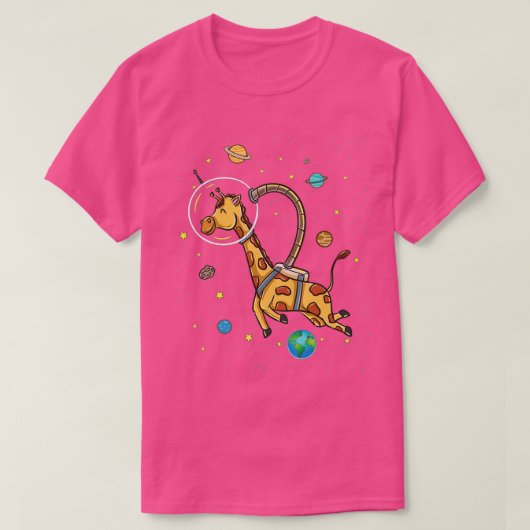 Giraffe in ruimte Giraffe Lover T-shirt (Design voorkant)