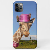 Giraffe in sparkly roze pet Case-Mate iPhone case (Achterkant)