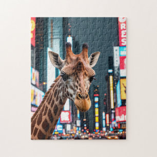 Giraffe in Times Square Legpuzzel