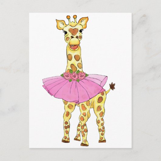 Giraffe in Tutu Briefkaart (Voorkant)