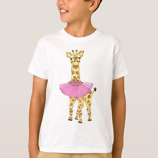 Giraffe in Tutu T-shirt (Voorkant)
