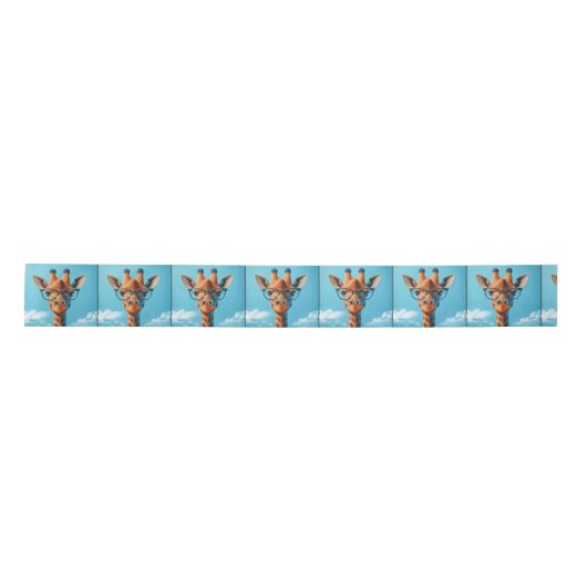 Giraffe in wolken met bril lint (Voorkant)