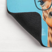 Giraffe in wolken met bril muismat (Hoek)