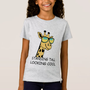 Giraffe in zonnebril t-shirt