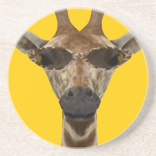 Giraffe incognito zandsteen onderzetter