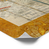 GIRAFFE & INDIGO BIRD Art Poster (Hoek)