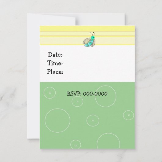 Giraffe Invitation d'anniversaire (Dos)